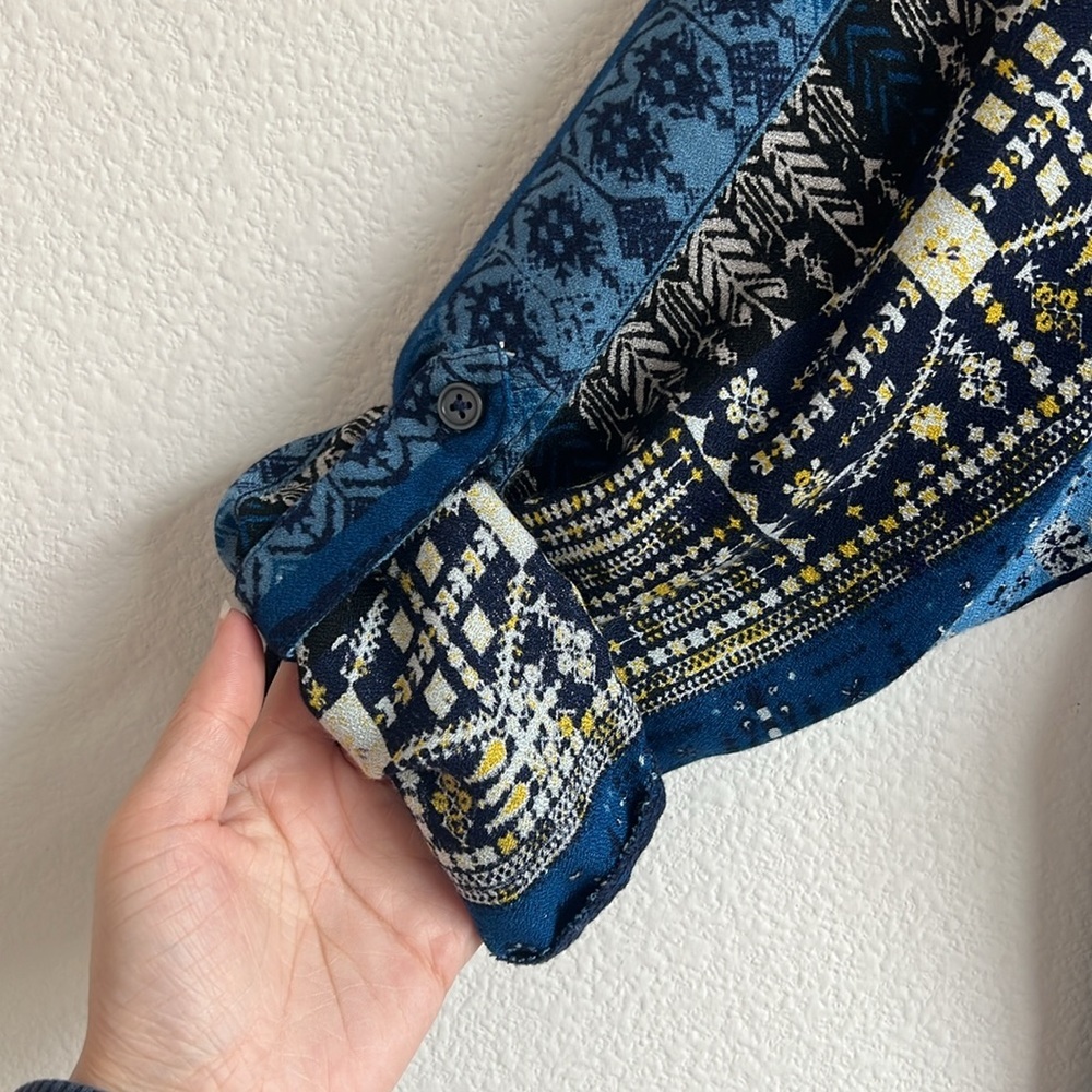 Nine West Multi Patterns Blue Tunic - image 8